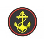 Нашивка PVC/ПВХ с велкро "Морская пехота" размер 85 желтый и красный на черном